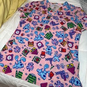 SOLD - Blues clues medical scrub top